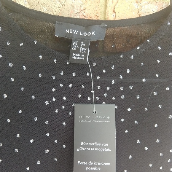 📣HP📣 NEW Black Glitter Mesh Date Night Dress - Picture 6 of 6